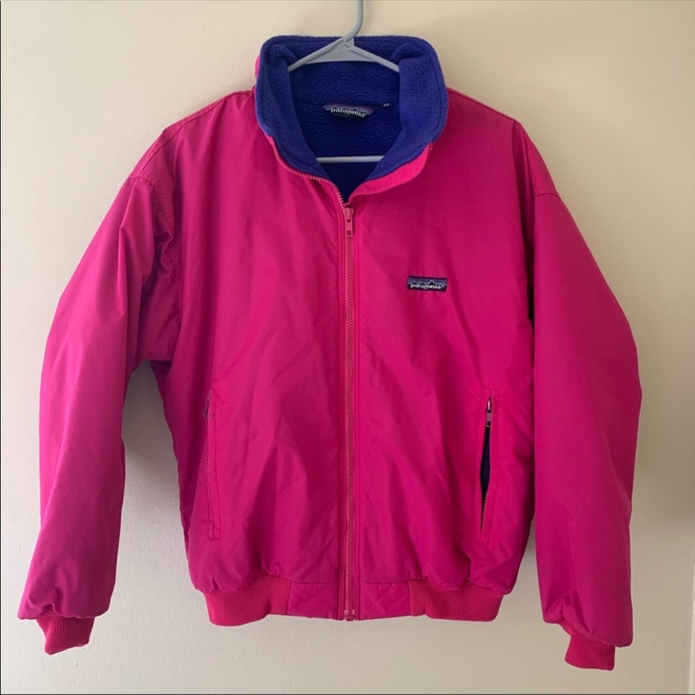 Patagonia Vintage Pink Fleece Bomber Jacket